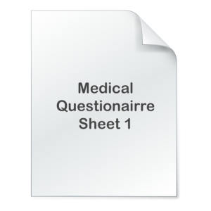 medical questionairre 1